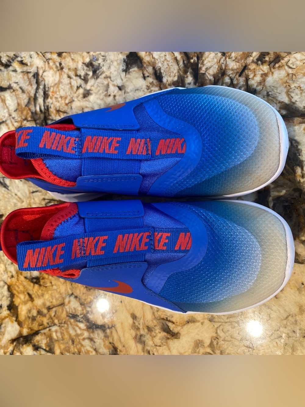 Nike Flex Runner Kids Blue & Red Slip-On Sneakers - Picture 3 of 11